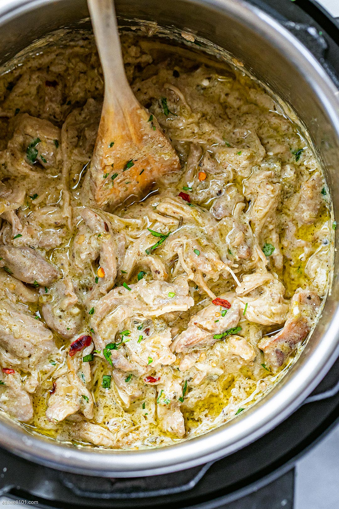 Instant Pot Green Chile Chicken with Cream Cheese