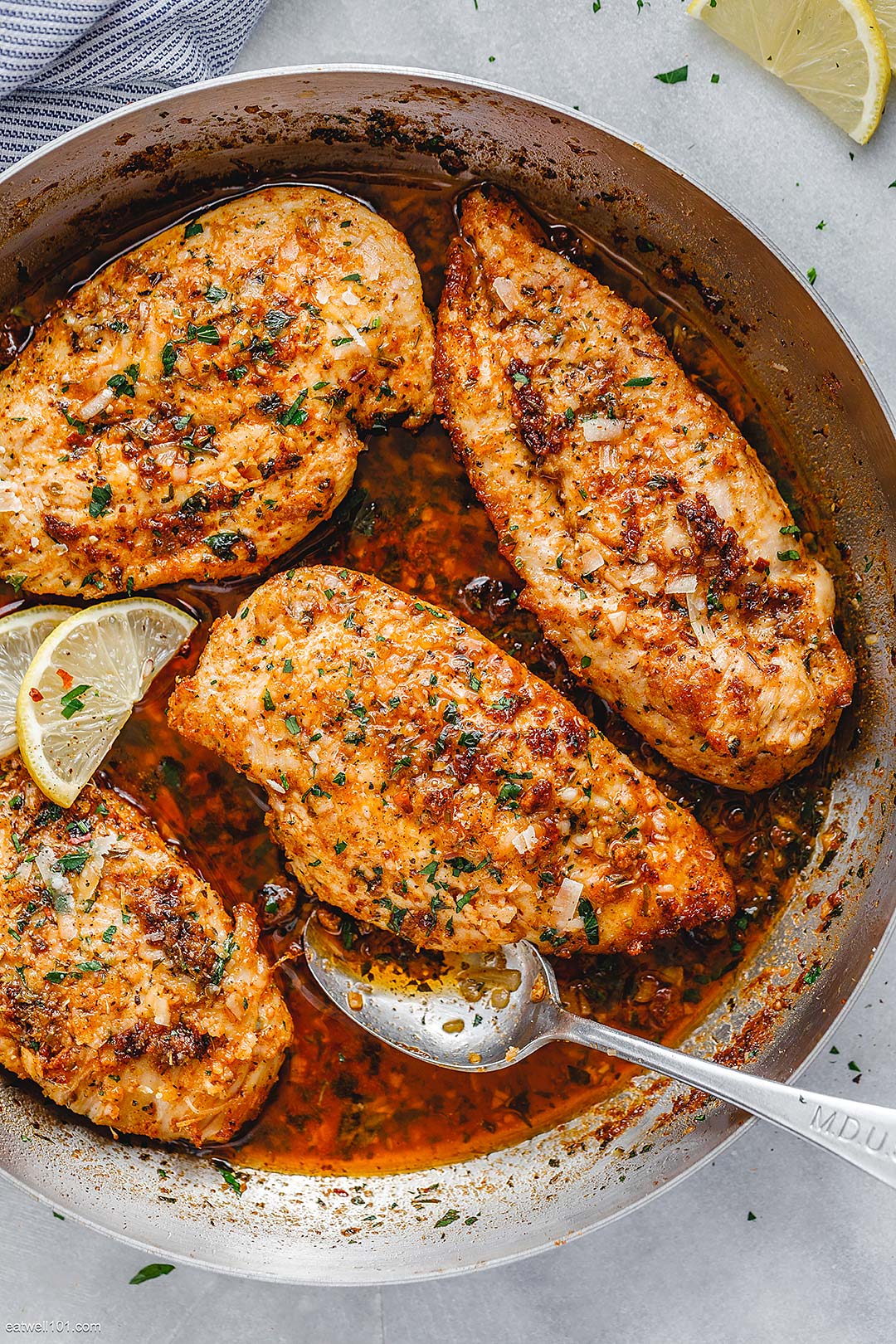 Parmesan Chicken in Lemon Garlic Butter Sauce Recipe ...