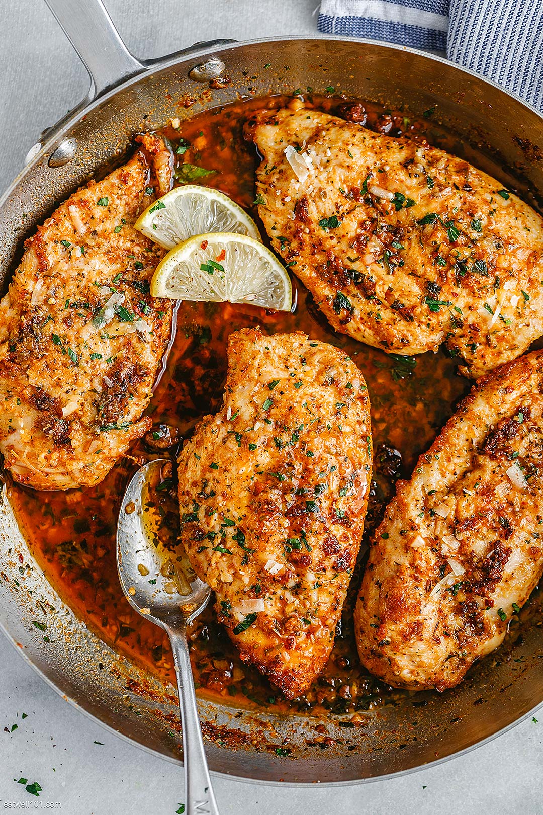 Parmesan Chicken in Lemon Garlic Butter Sauce Recipe