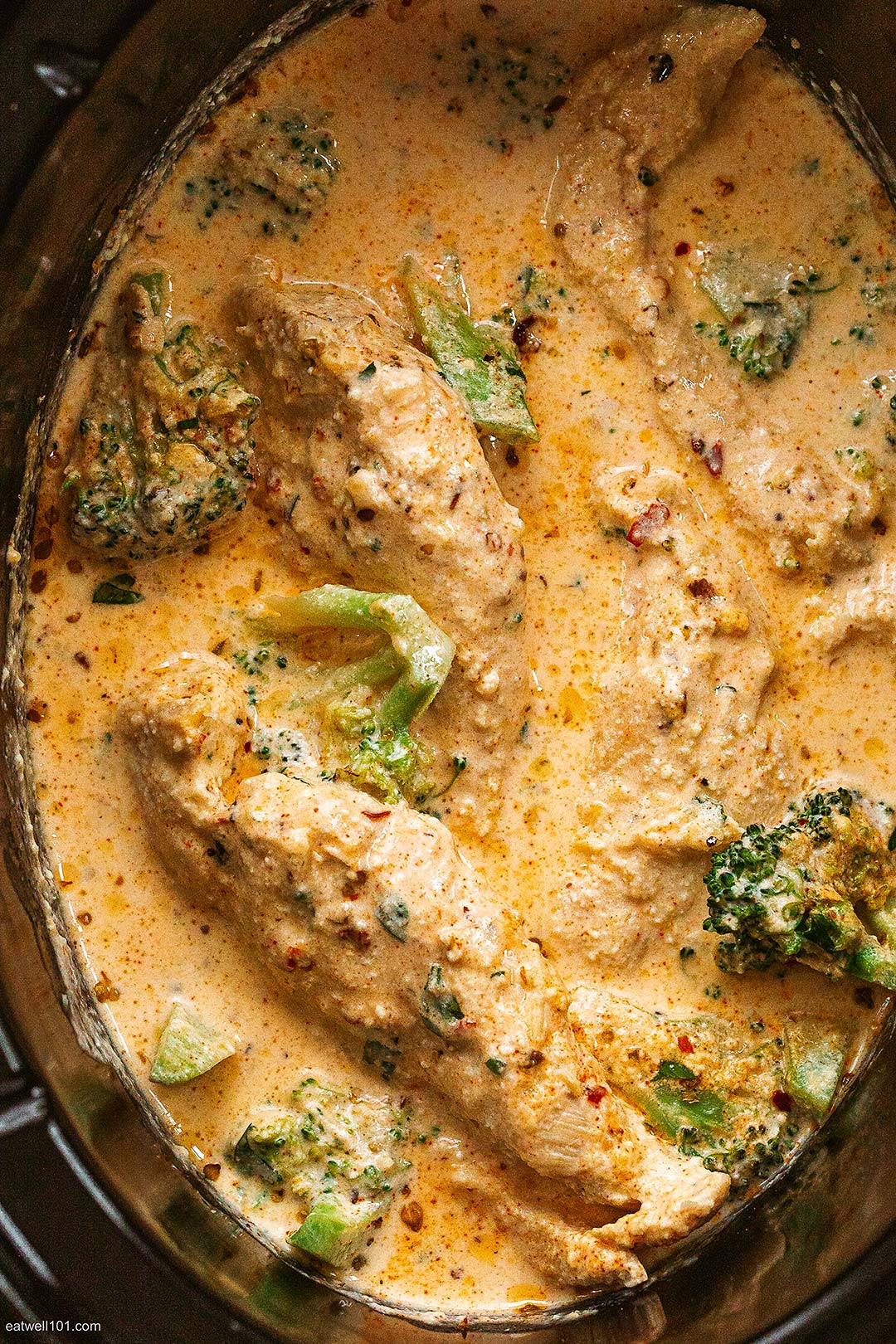 Slow Cooker Garlic Chicken Alfredo with Broccoli – Slow Cooker Chicken Recipe — Eatwell101