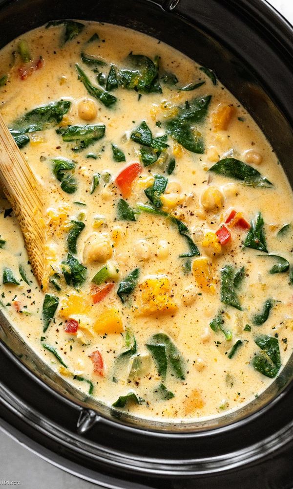 Crockpot Chickpea Butternut Soup
