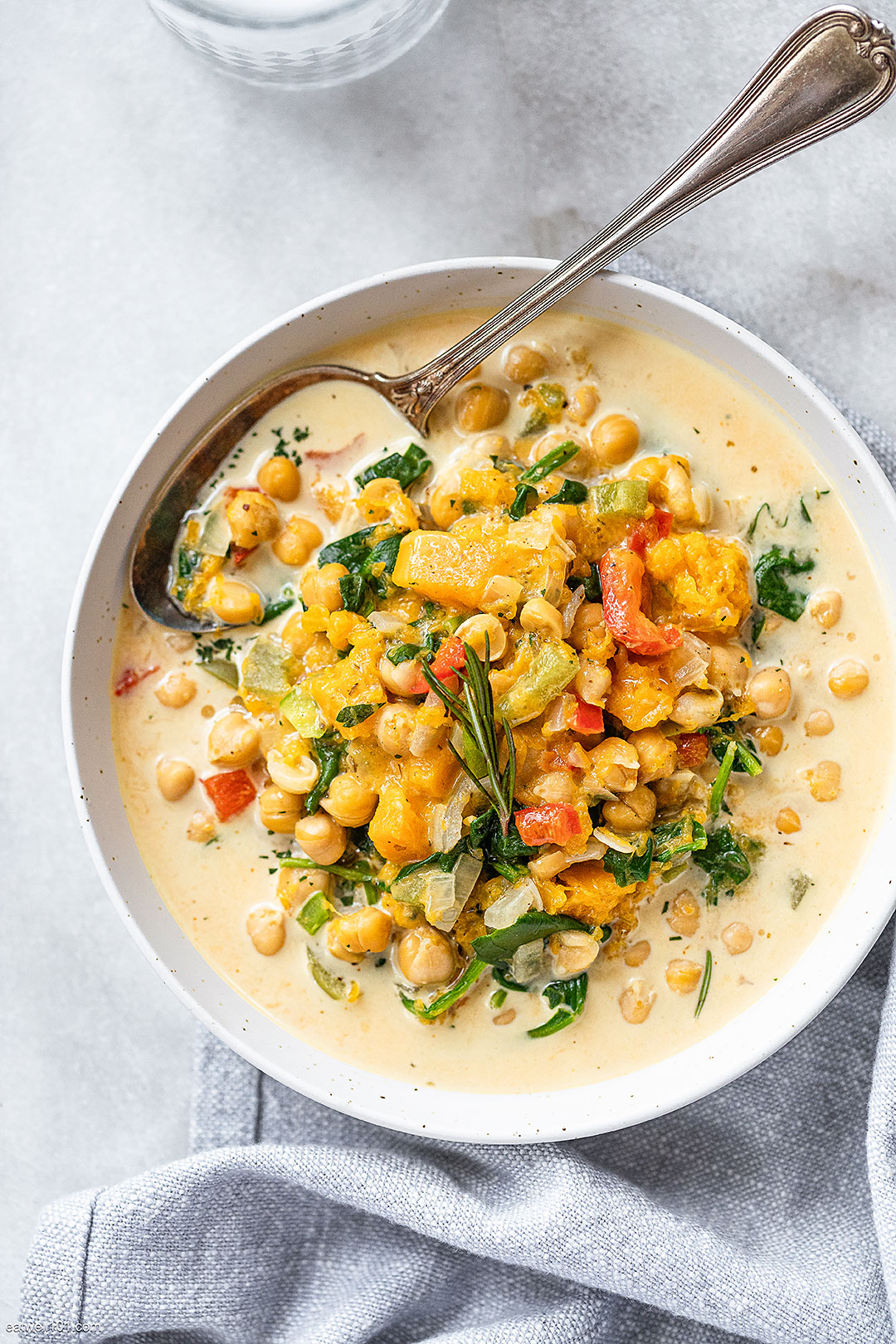 Slow Cooker Chickpea Butternut Soup recipe a
