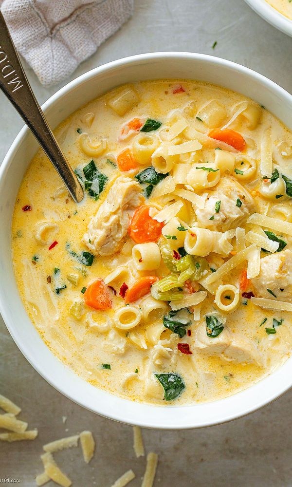 Creamy Chicken Pasta Soup