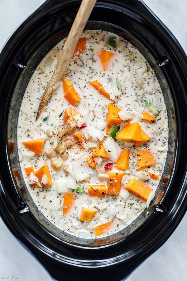 Crockpot Chickpea Butternut Soup