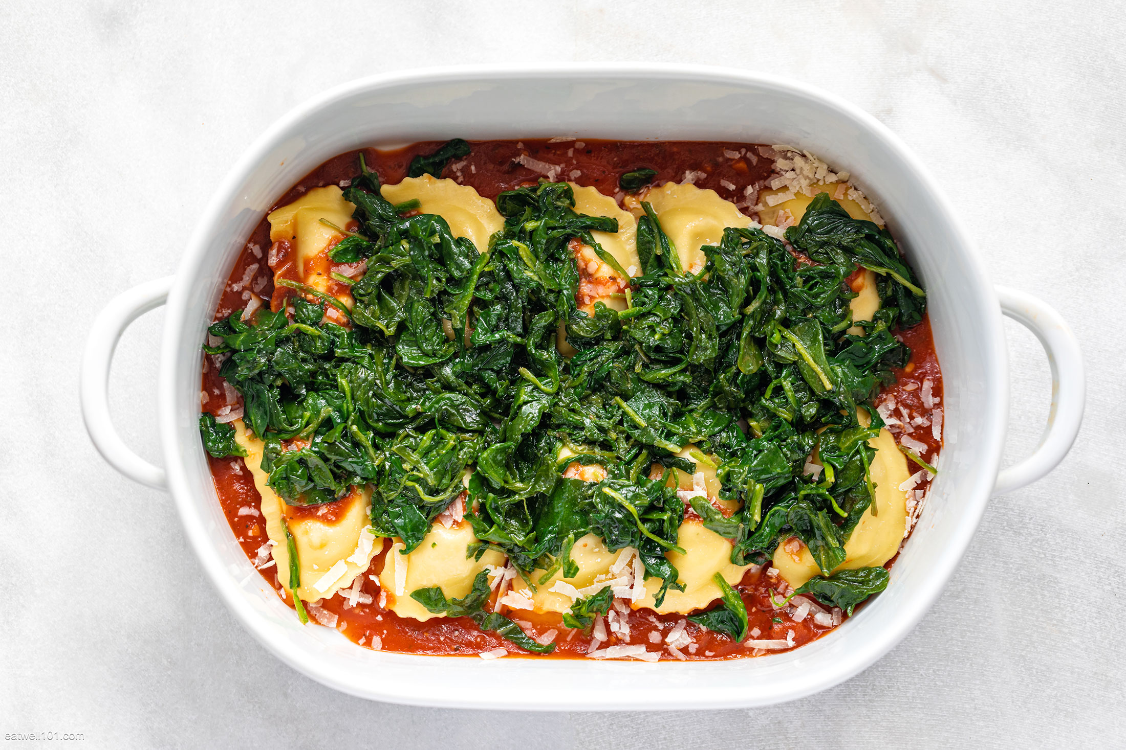 Easy Tomato Spinach Ravioli Bake Recipe Baked Ravioli Recipe — Eatwell101