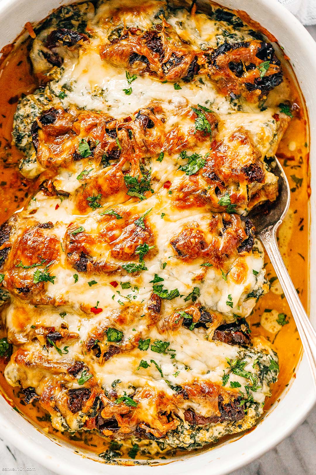 Baked Tuscan Chicken Casserole 4