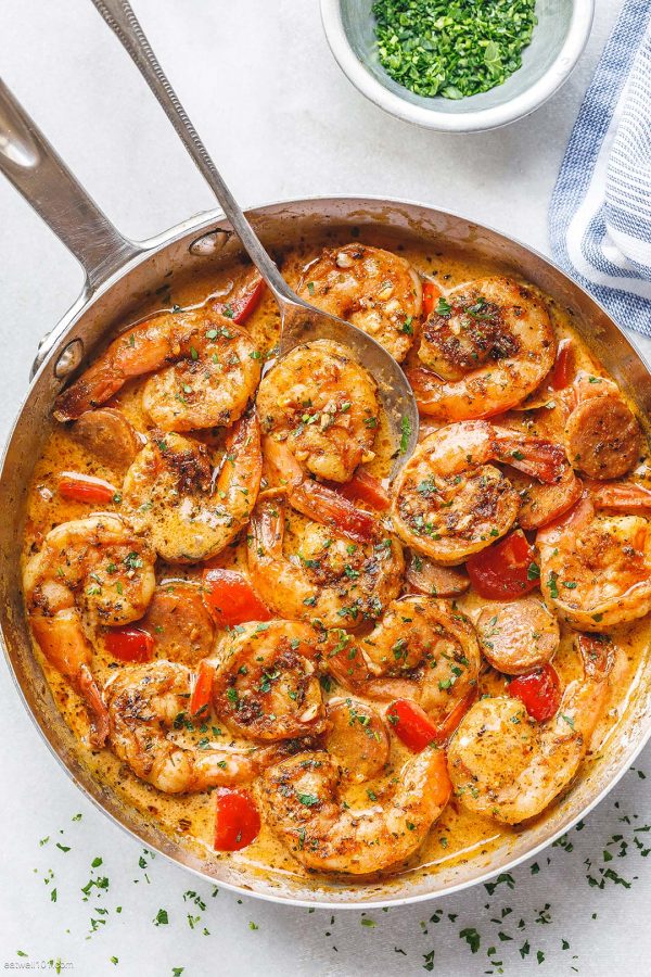 Creamy Cajun Shrimp with Sausage