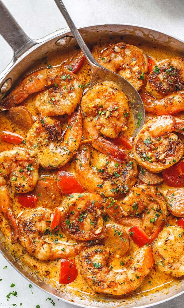 Creamy Cajun Shrimp with Sausage