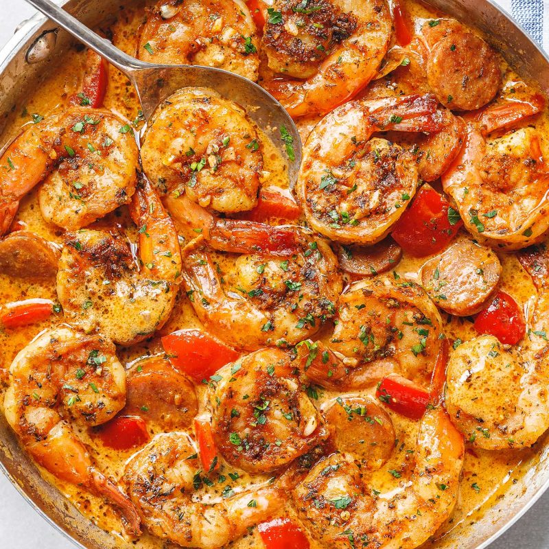 Creamy Cajun Shrimp And Sausage Recipe