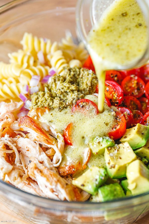 Pesto Chicken Pasta Salad