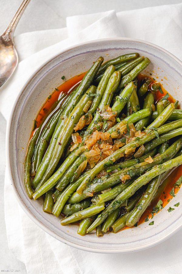Instant Pot Green Beans with Lemon Garlic Butter - #recipe by #eatwell101 - https://www.eatwell101.com/instant-pot-green-beans-recipe