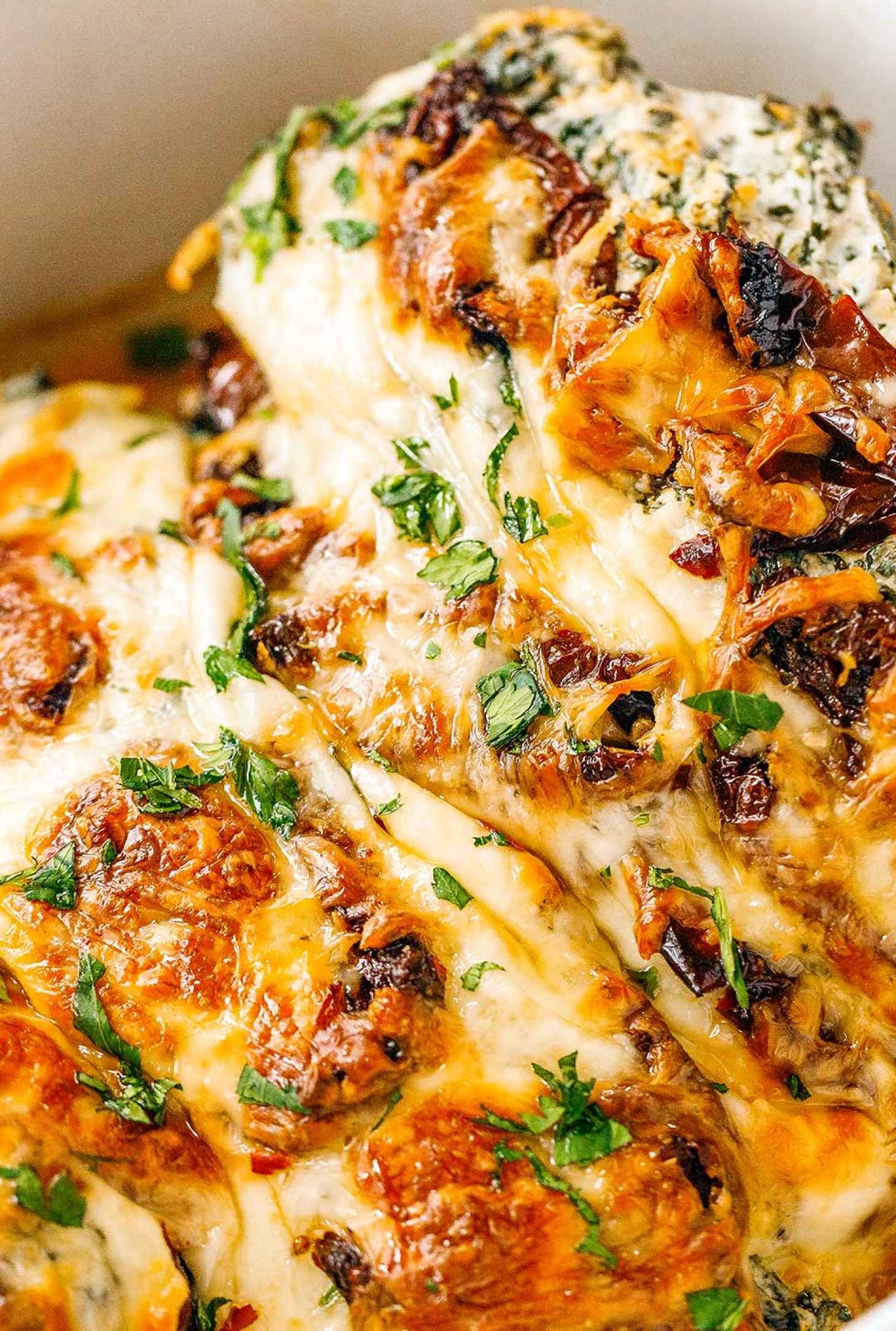 Baked Tuscan Chicken Casserole - #recipe by #eatwell101 - https://www.eatwell101.com/baked-tuscan-chicken-casserole-recipe