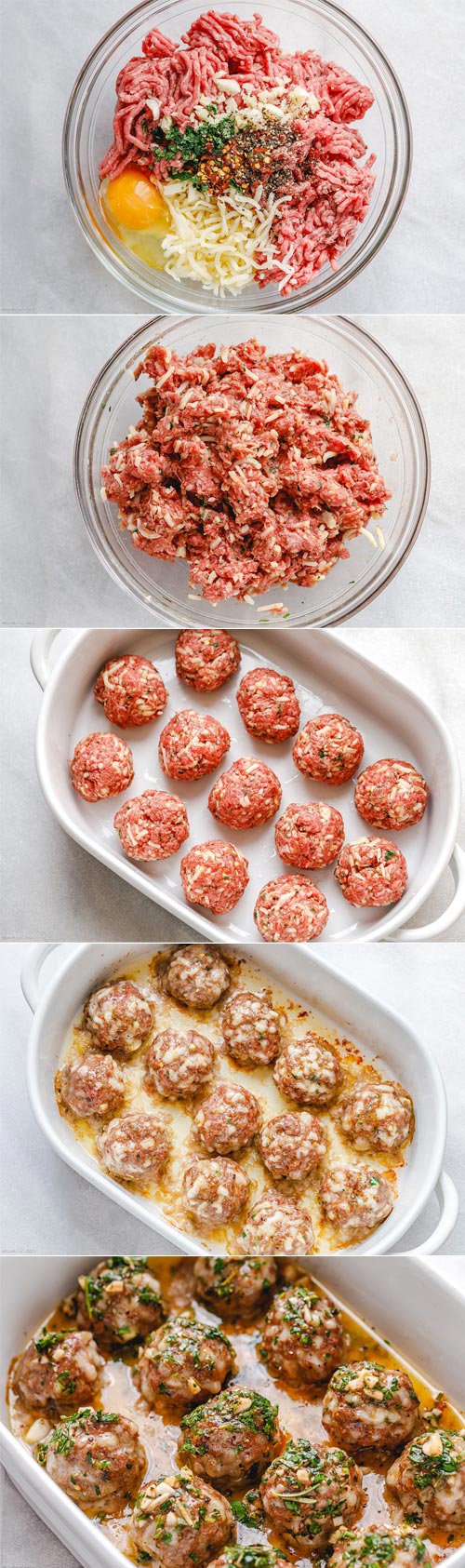 Baked Turkey Meatballs with Lemon Garlic Butter Sauce - #turkey #meatballs #recipe #eatwell101 - These baked turkey meatballs are absolutely fabulous in every way imaginable!