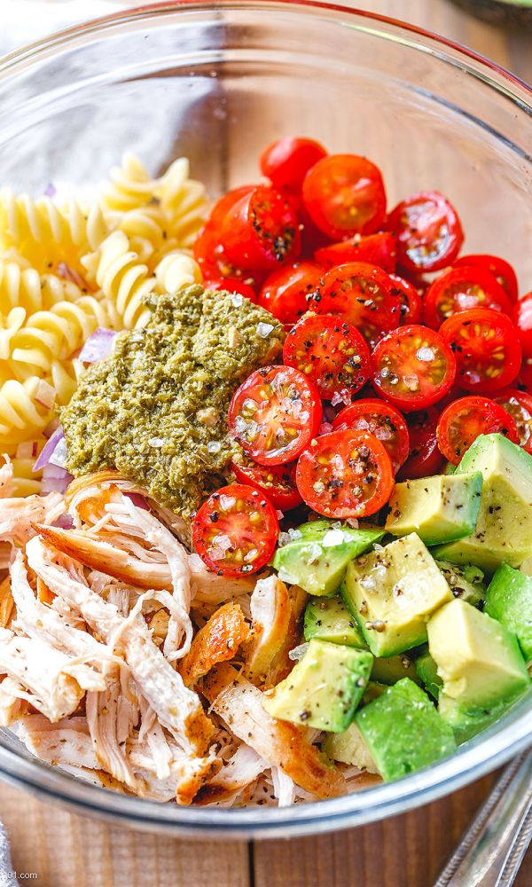 Pesto Chicken Pasta Salad