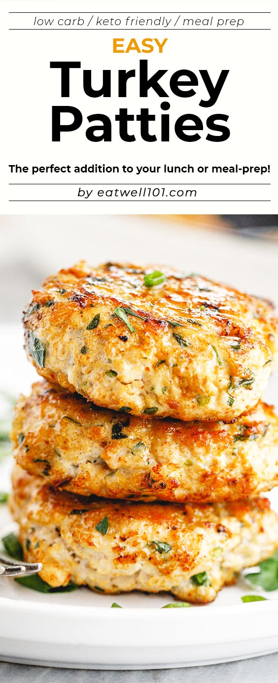 Easy Turkey Patties Recipe - #turkey #patties #eatwell101 #recipe - These easy turkey patties make the perfect protein addition to your lunch or meal-prep!