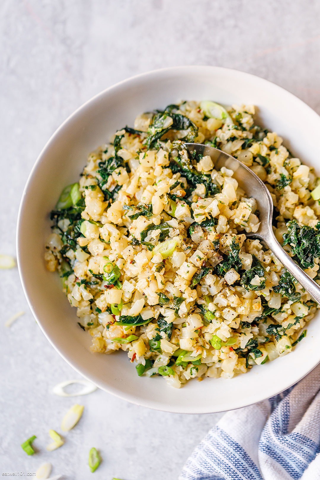 Garlic Butter Cauliflower Rice with Kale recipe 2