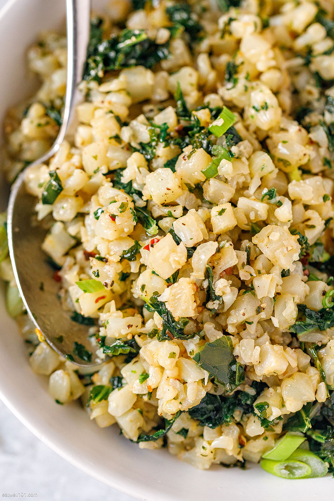 Garlic Butter Cauliflower Rice with Kale recipe 4