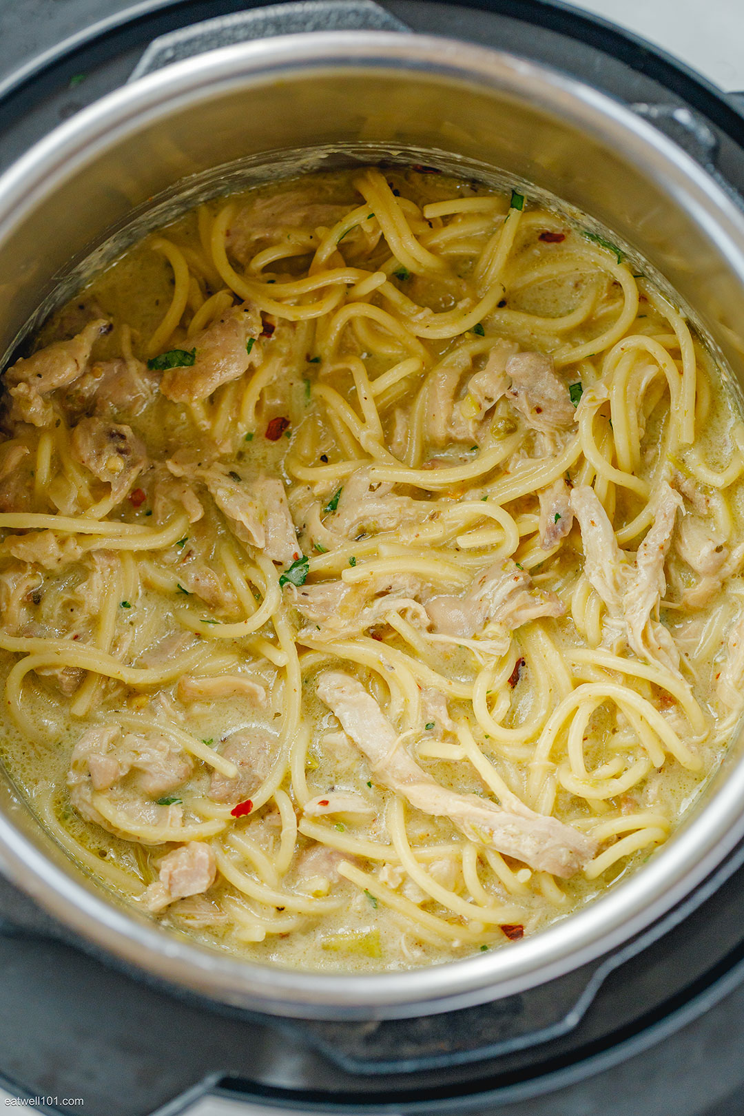 Instant Pot Creamy Chicken Noodles