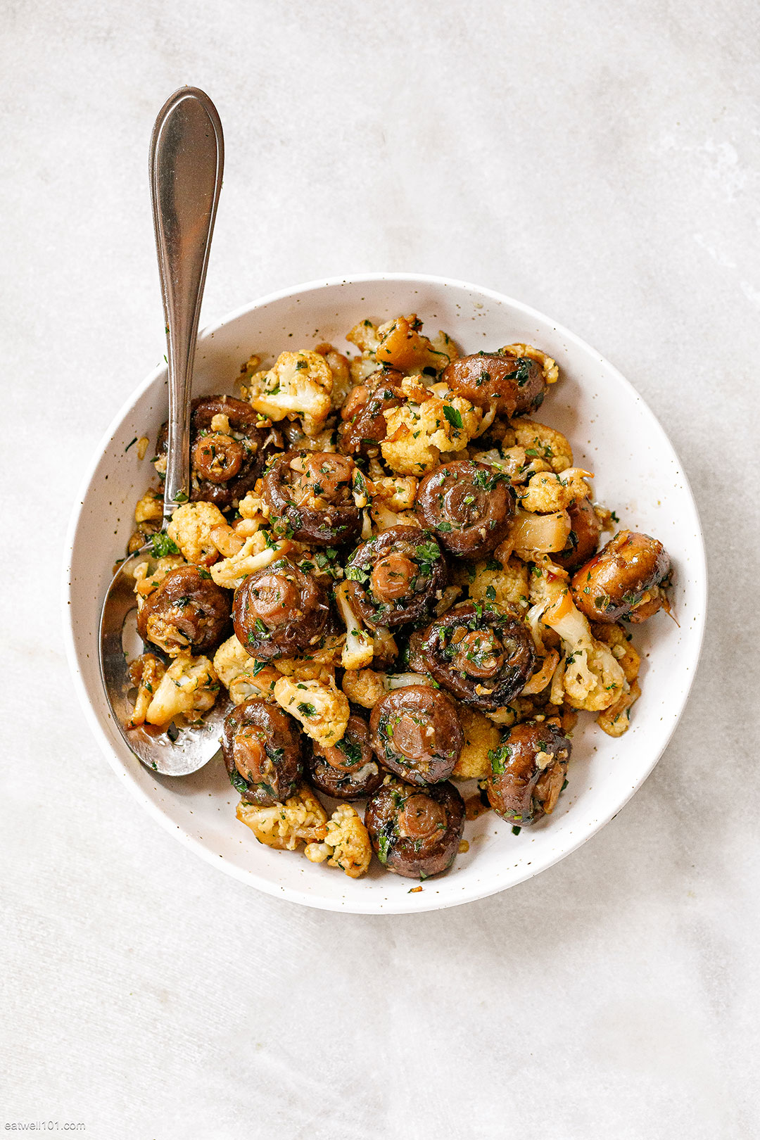 Garlic Mushrooms Cauliflower Skillet