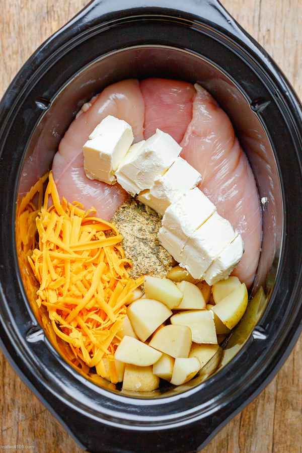 Slow Cooker Creamy Chicken  Potato Soup