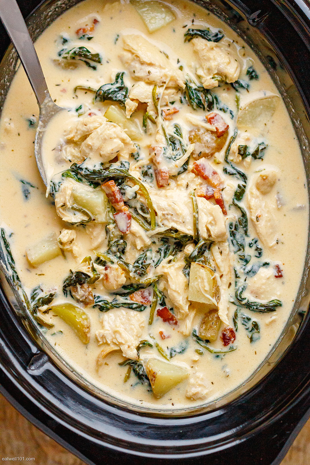 Slow Cooker Creamy Chicken Potato Soup Recipe