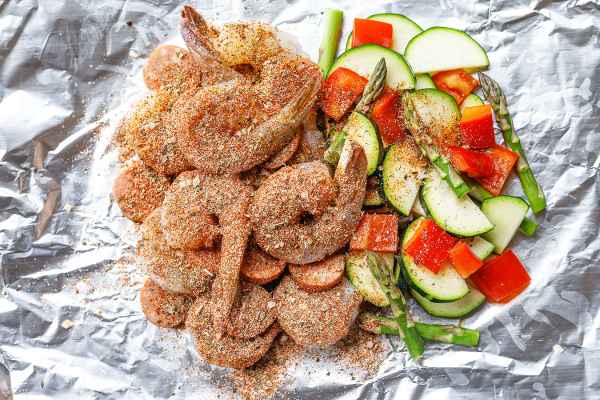 Cajun Sausage Shrimp Foil Packs