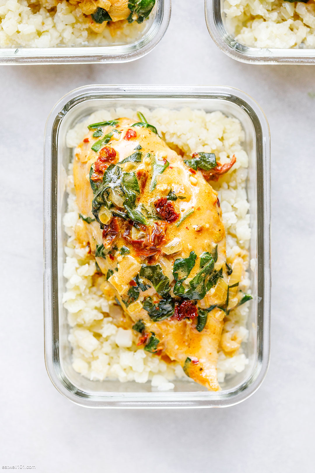 Creamy Tuscan Chicken Recipe & Cauliflower Rice Meal Prep – Tuscan