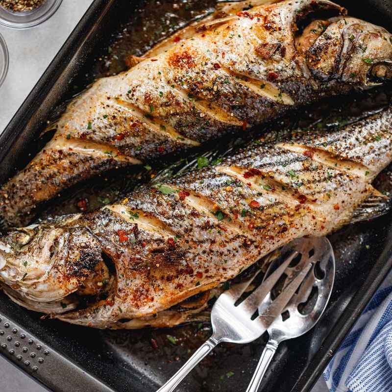Grilled Stuffed Sea Bass Recipe With Garlic Mushrooms Grilled Sea Bass Recipe — Eatwell101