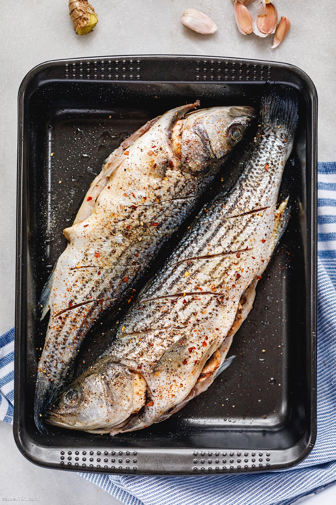 Grilled Stuffed Sea Bass recipe