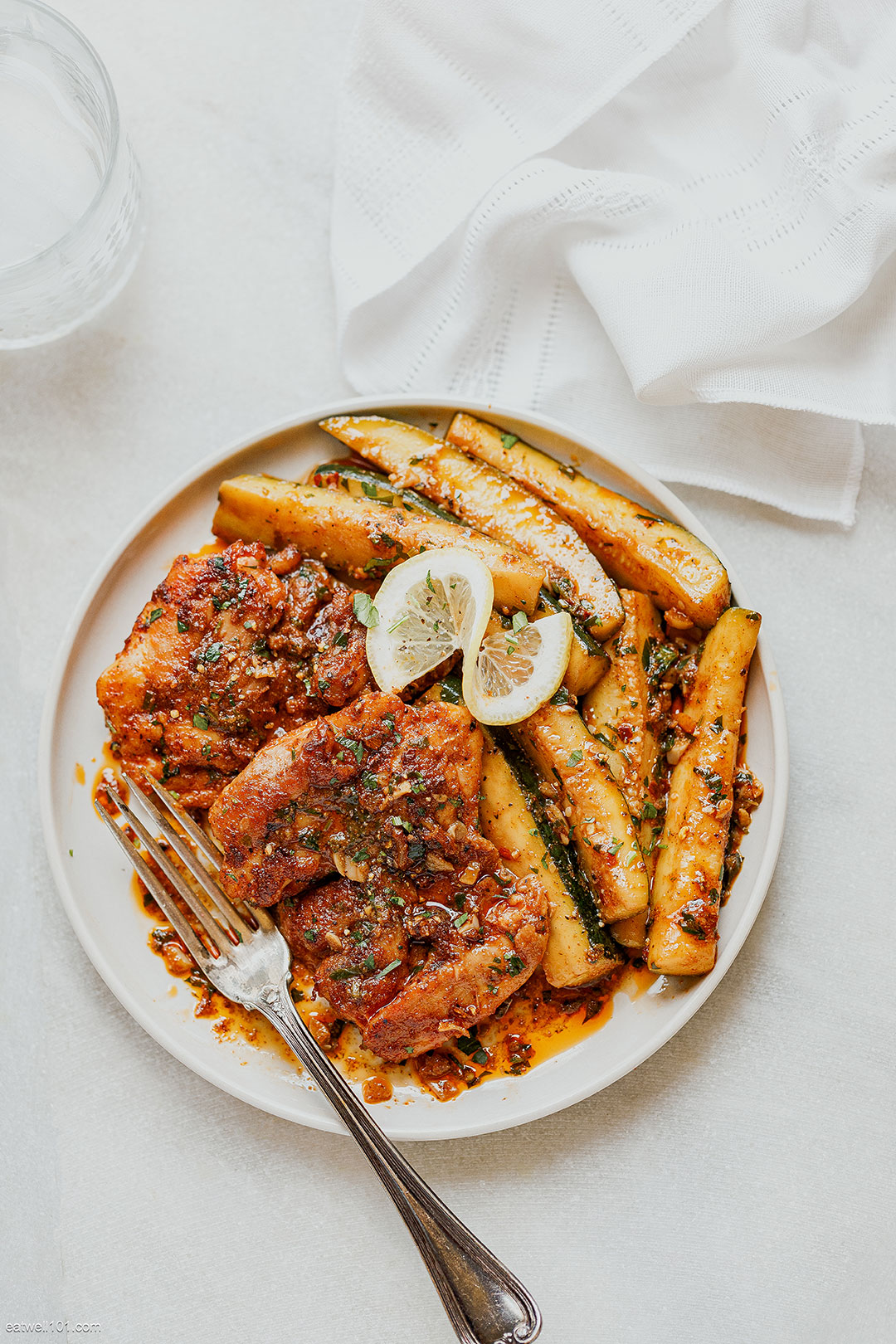 Paprika Chicken Recipe with Zucchini Skillet 5