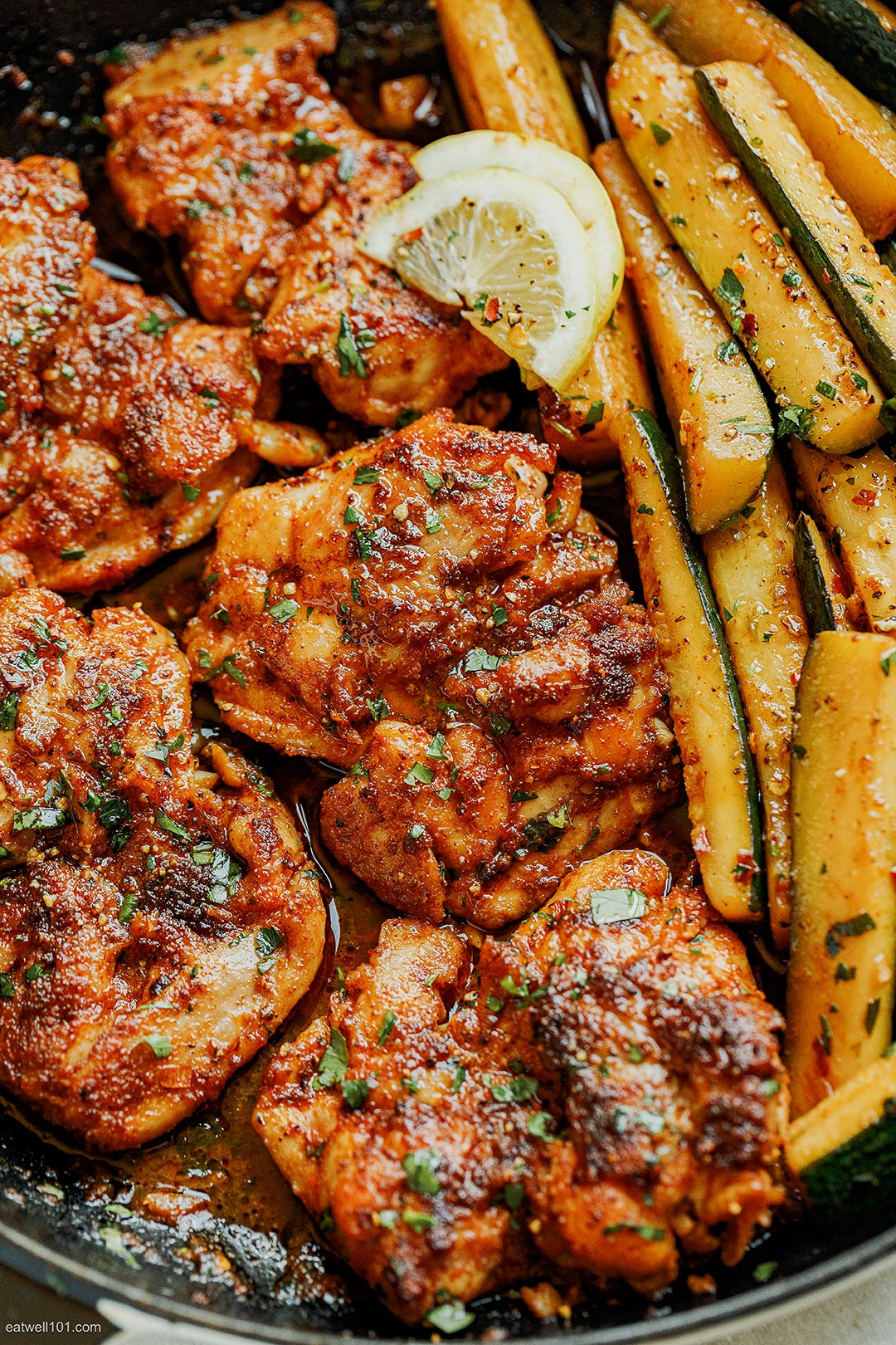 Paprika Chicken Recipe with Zucchini Skillet recipe