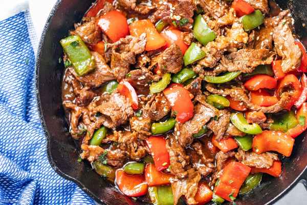 steak and peppers recipe