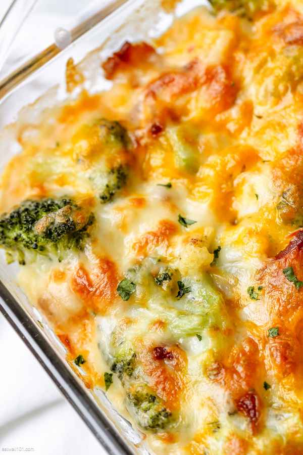 Cauliflower Broccoli Casserole with Bacon