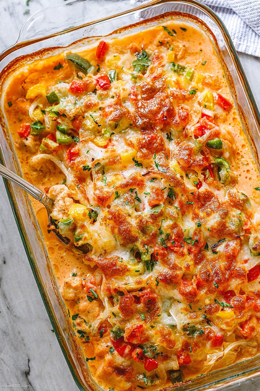 Creamy Baked Fajita Chicken Casserole Recipe – Baked Chicken Casserole