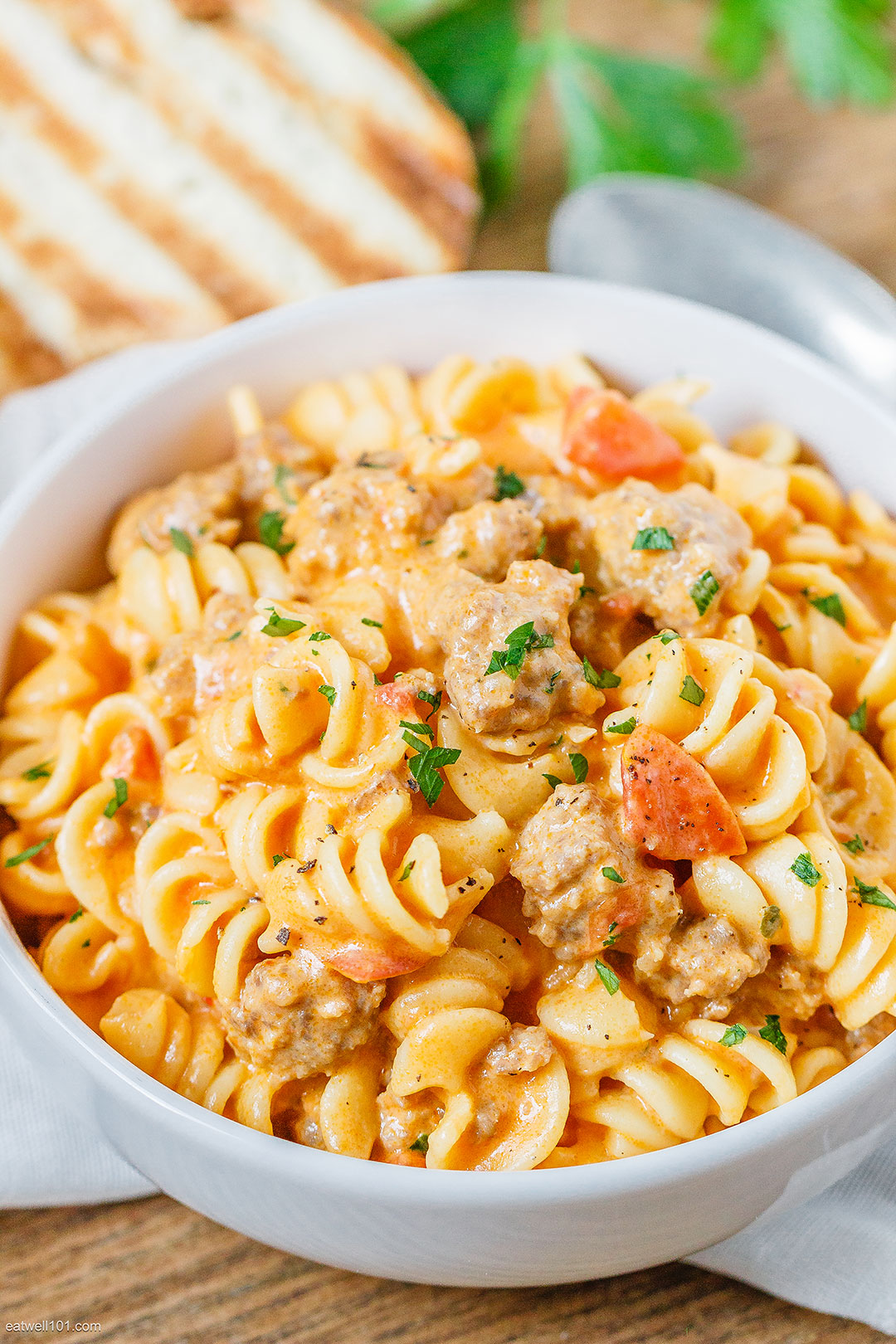 Cheesy Sausage Rotini Pasta Recipe – Sausage Recipe with Pasta — Eatwell101