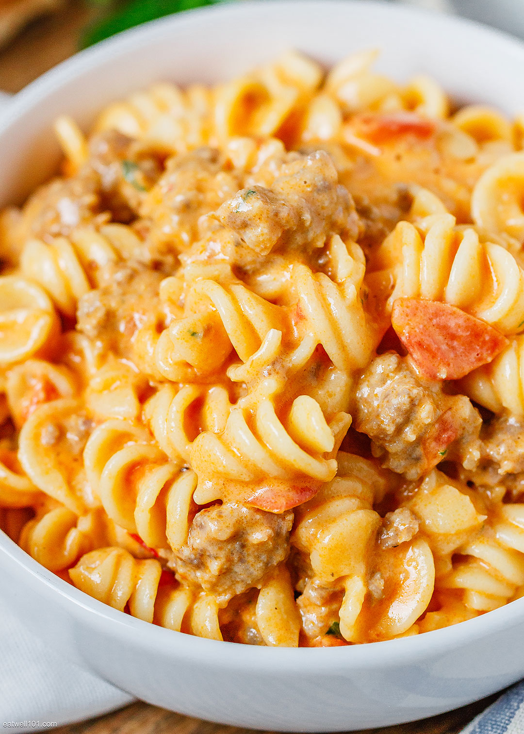 Cheesy Sausage Rotini Pasta Recipe – Sausage Recipe with Pasta — Eatwell101