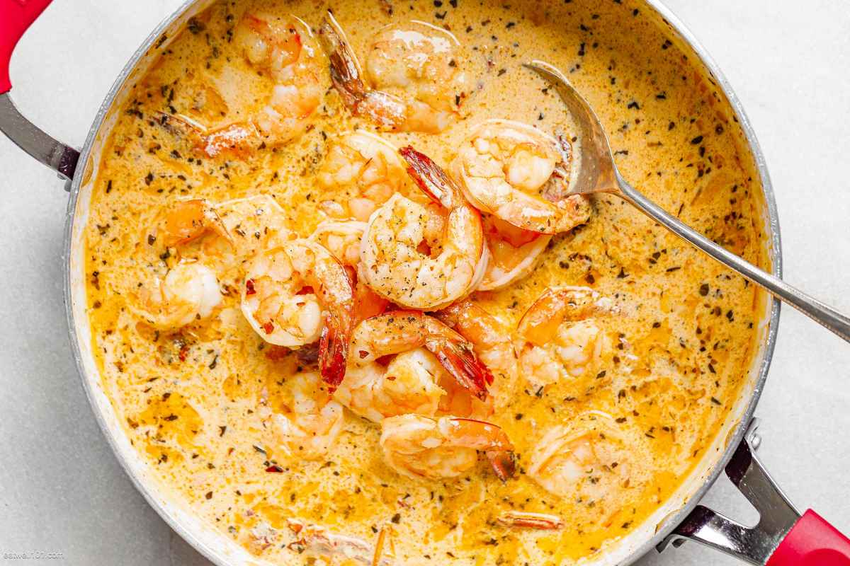 Creamy Garlic Shrimp with Sundried Tomatoes