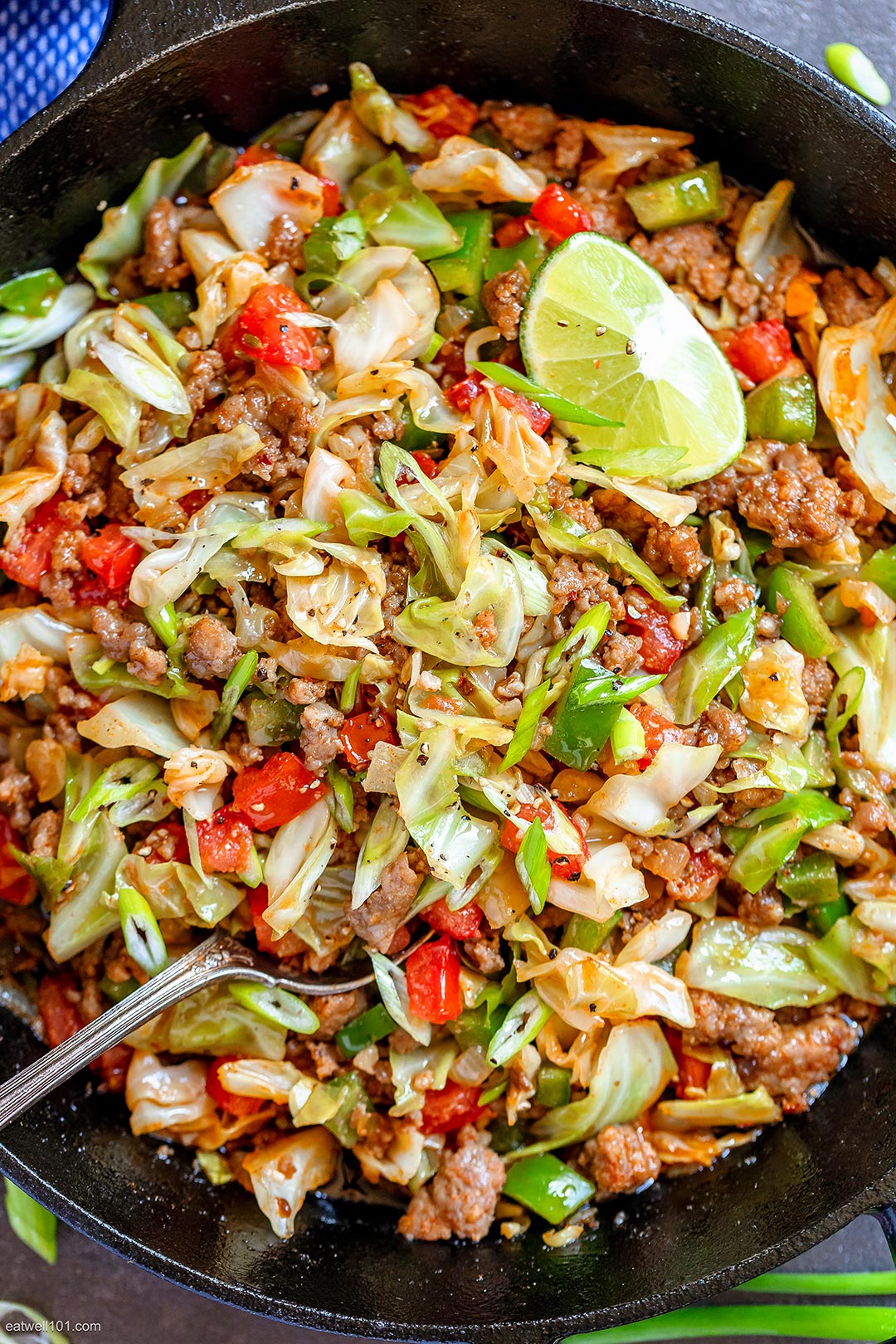 Fried Cabbage Sausage Skillet Recipe — Eatwell101