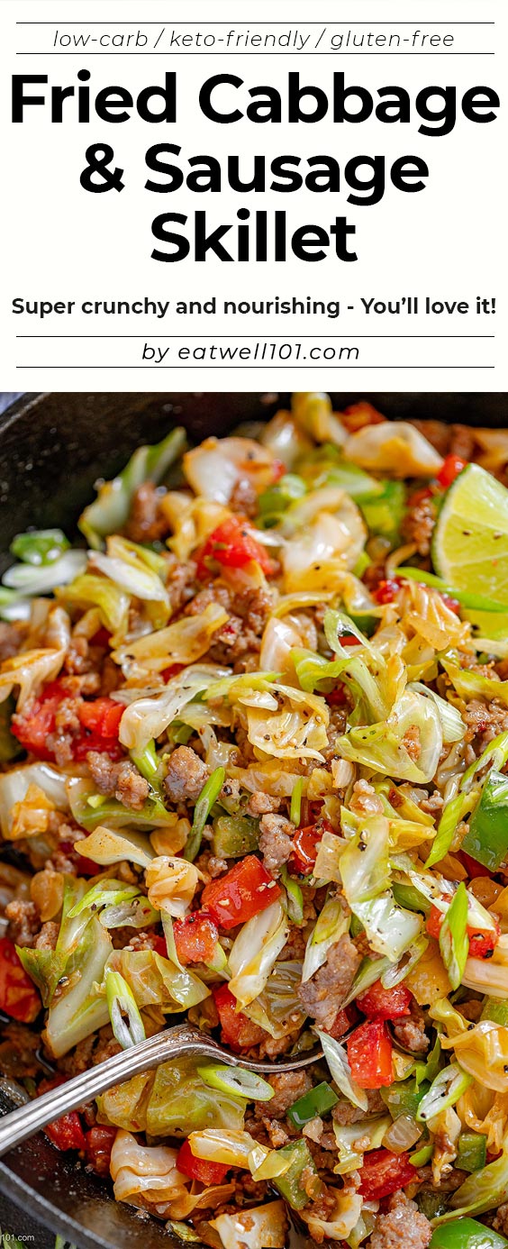 Fried Cabbage Sausage Skillet Recipe — Eatwell101