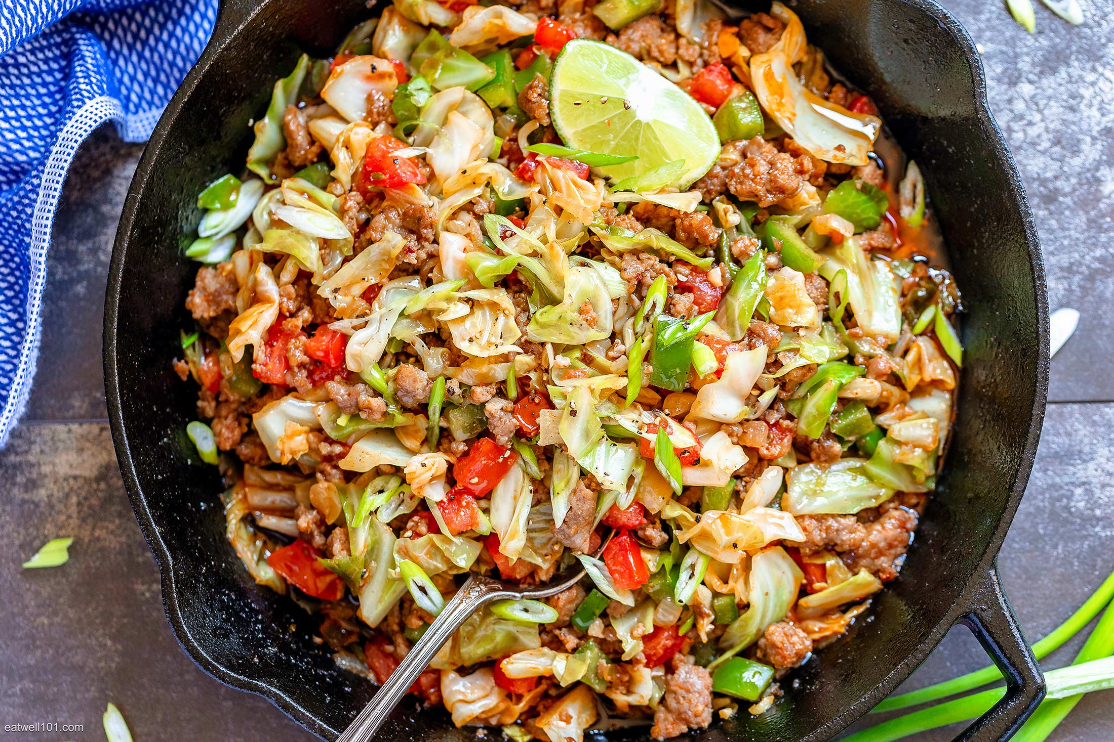 Fried Cabbage Sausage Skillet