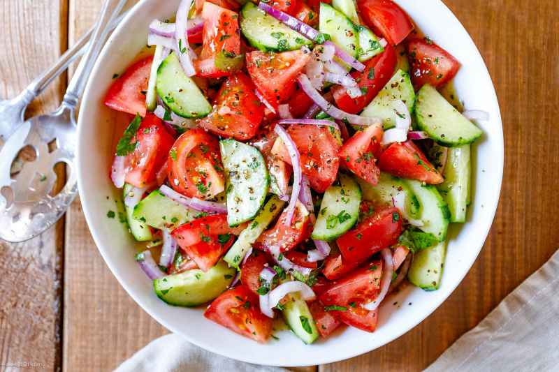 Tomato Cucumber Salad Recipe – Healthy Salad Recipe — Eatwell101