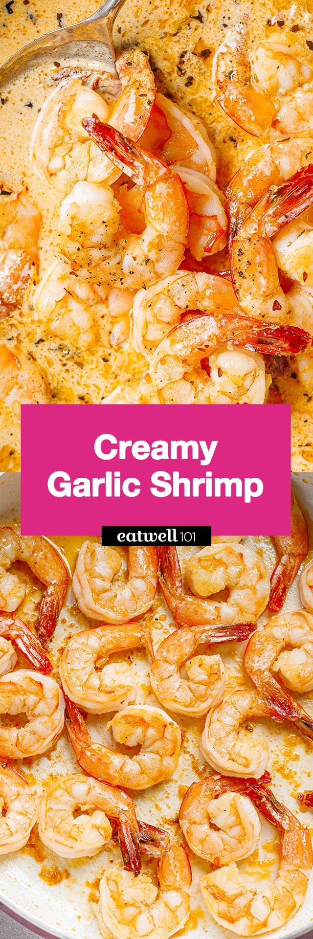 Creamy Garlic Shrimp Recipe with Sundried Tomatoes - #shrimp #recipe #eatwell101 - This quick shrimp dish will become your new favorite way to cook shrimp.