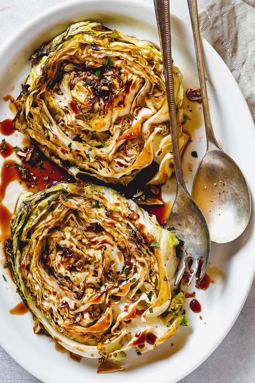 pan-seared cabbage steaks