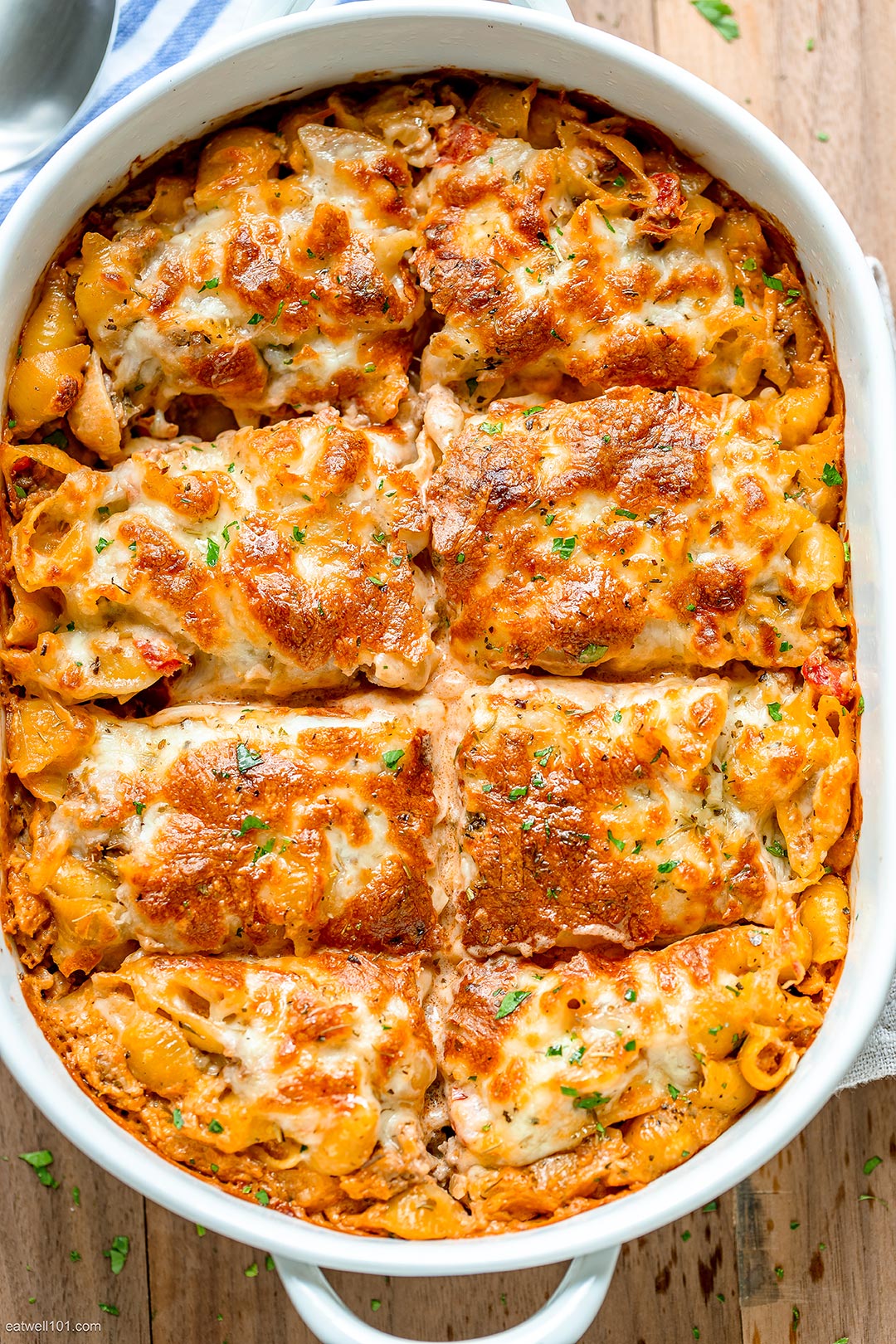 Cheesy Baked Pasta Recipe with Creamy Meat Sauce – Baked Pasta