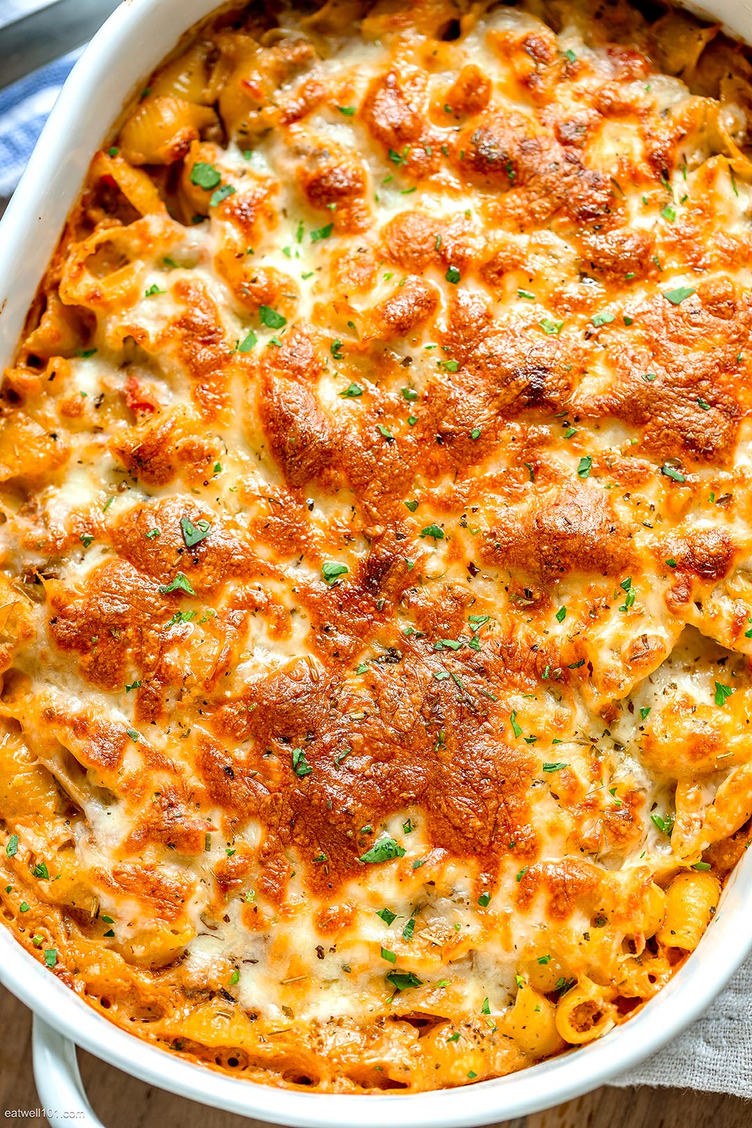 Cheesy Baked Pasta Recipe with Creamy Meat Sauce – Baked Pasta