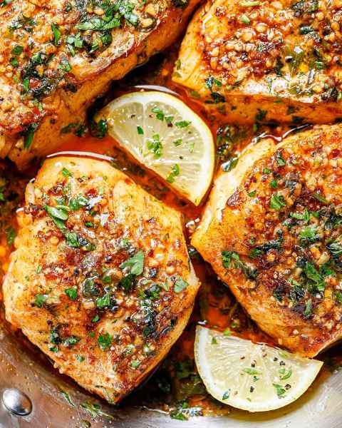 Garlic Butter Cod with Lemon Asparagus Skillet – Healthy Fish Recipe ...