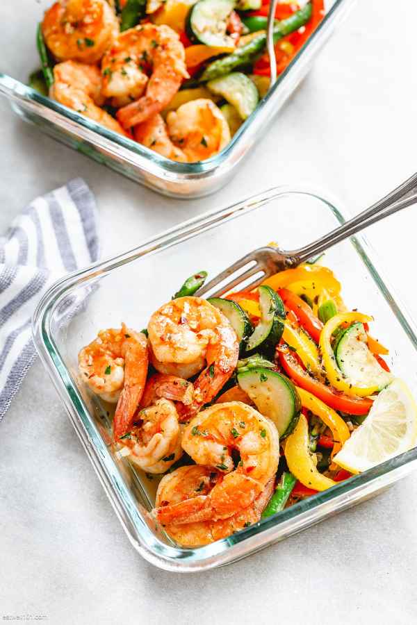 Meal Prep Cajun Shrimp and Veggies