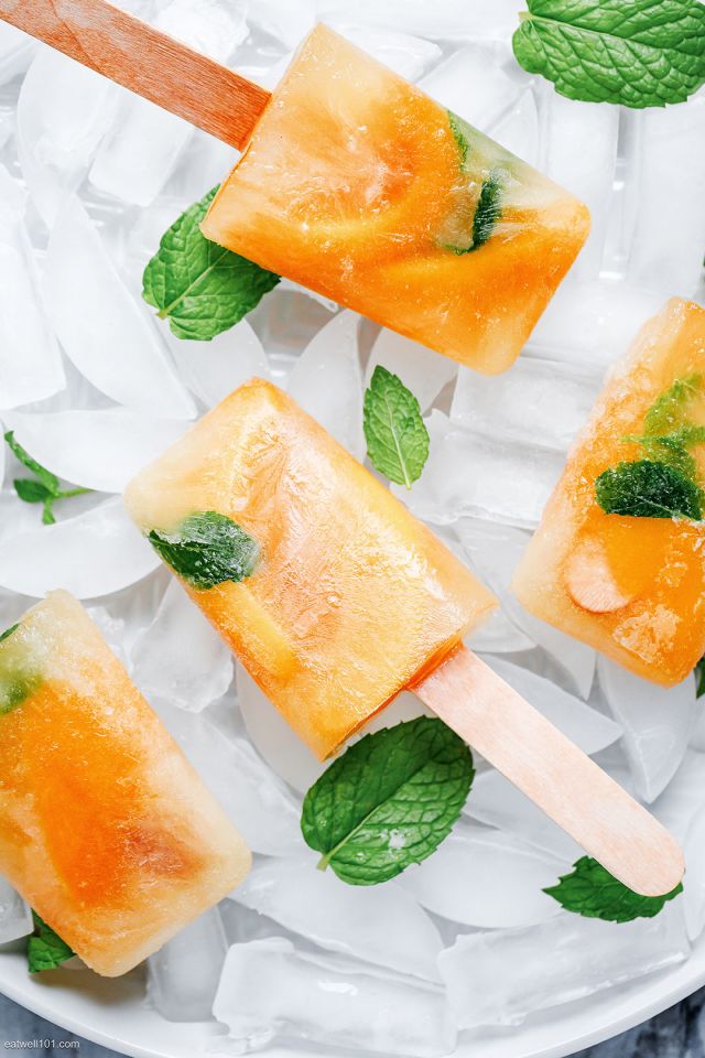 2-Ingredients Peach Popsicles