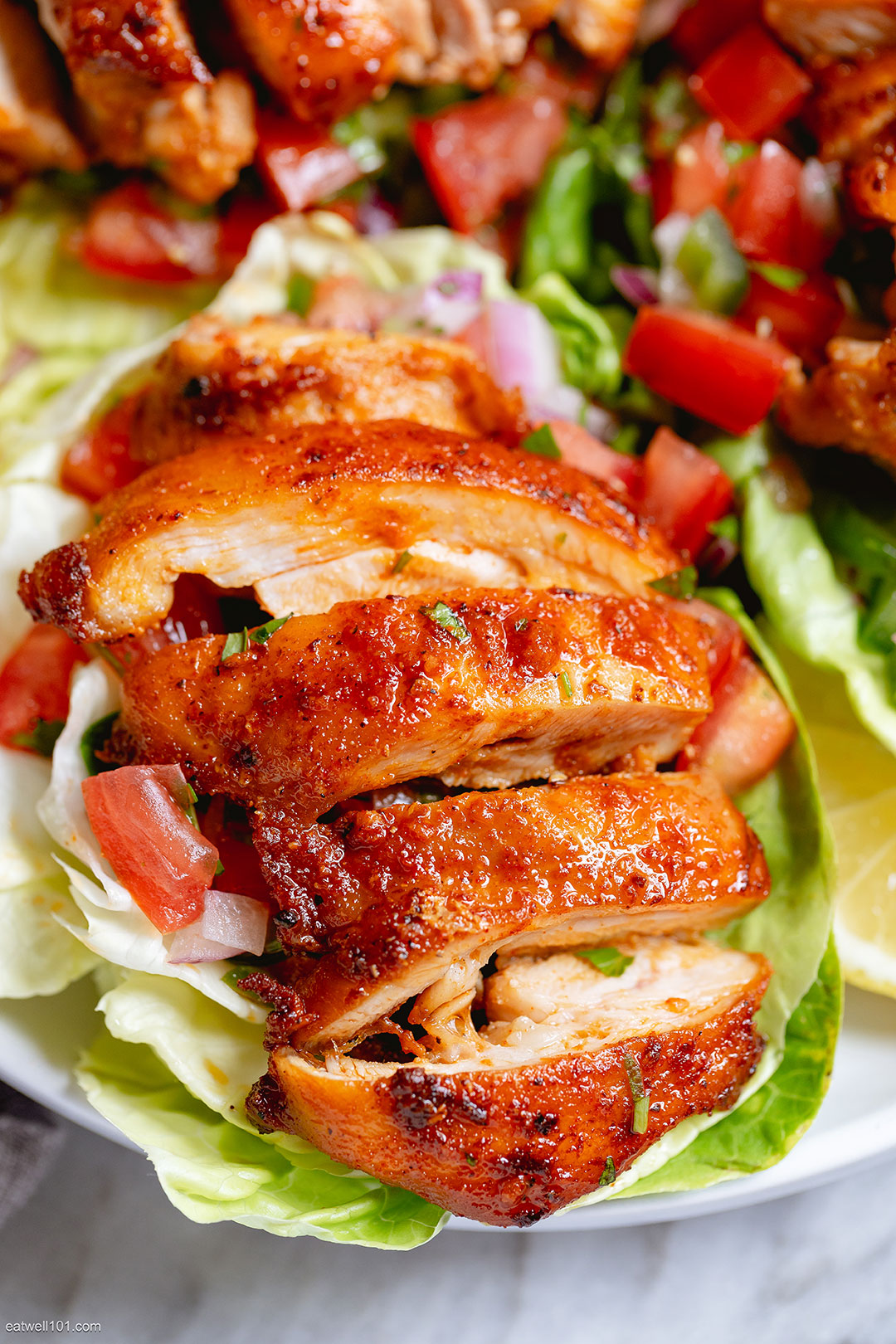 Salsa Chicken Lettuce Wraps recipe
