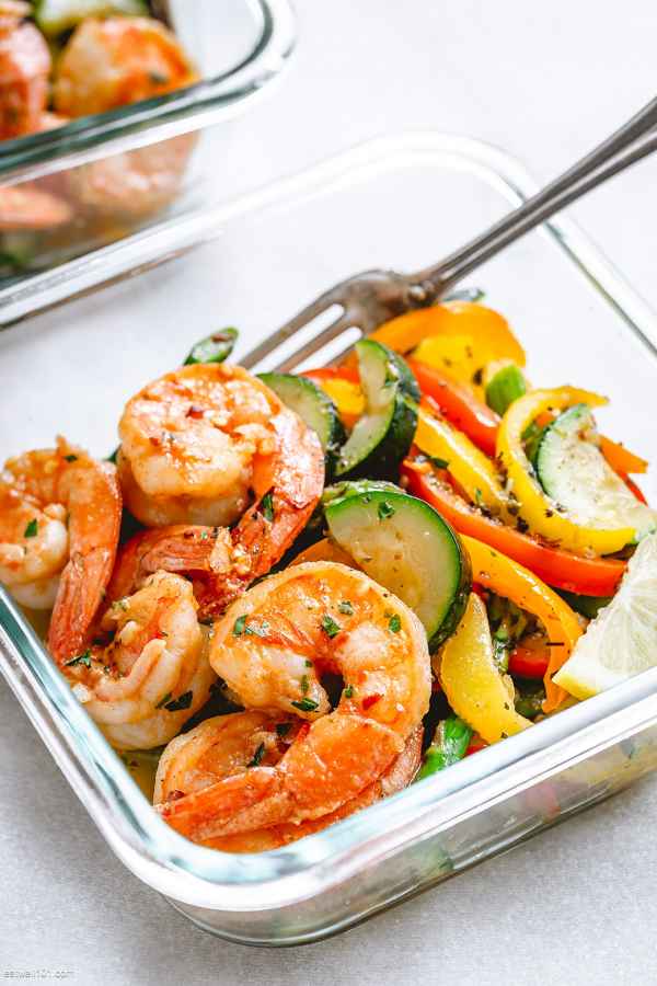 Meal Prep Cajun Shrimp and Veggies - #recipe by #eatwell101 - https://www.eatwell101.com/meal-prep-cajun-shrimp-veggies-recipe